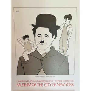 William Auerbach-Levy "Charlie Chaplan in Modern Times" Poster